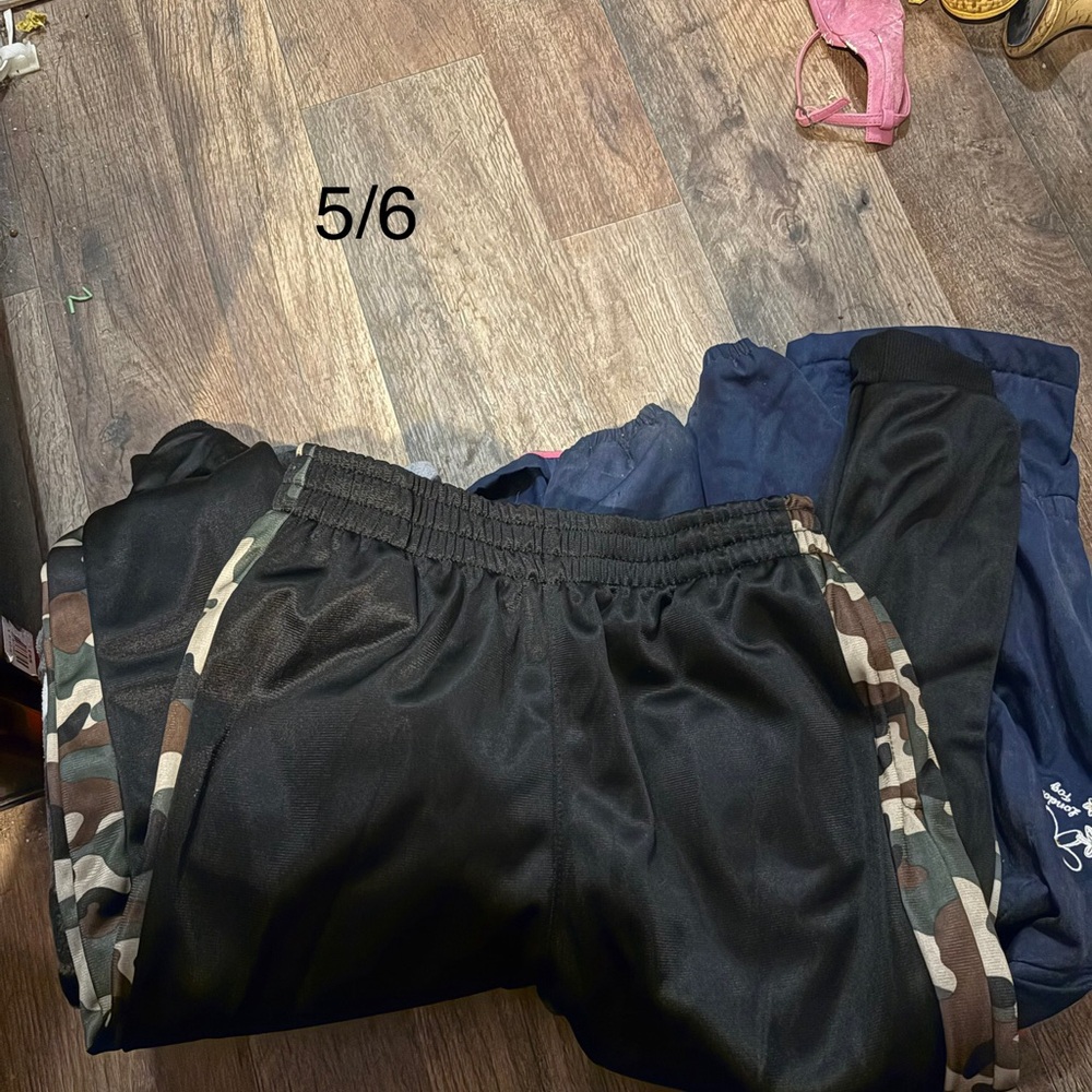 Kids Black Camo Jogger Pants
